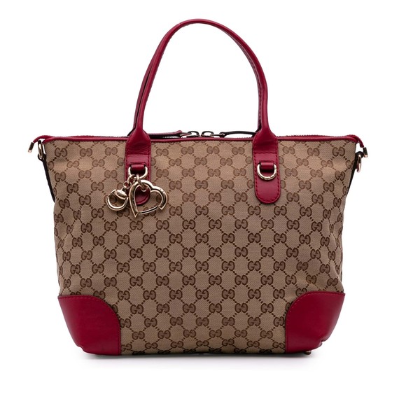 Pre-Loved Gucci GG Canvas Heart Bit Satchel - Picture 1 of 12
